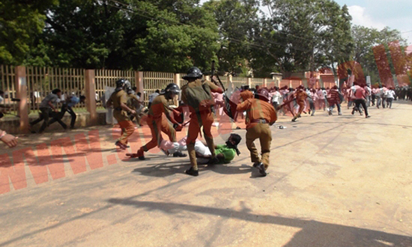 AFFNA UNIVERSITY STUDENTS PROTEST sri lanka