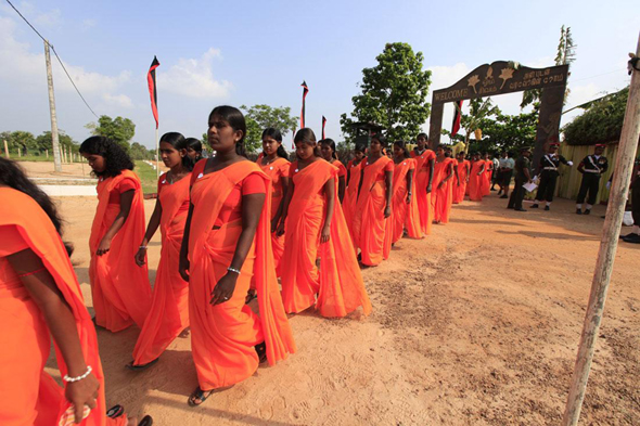 The ceremony was held at Army training school at Barathipuram, Kilinochchi on Saturday 17 November.