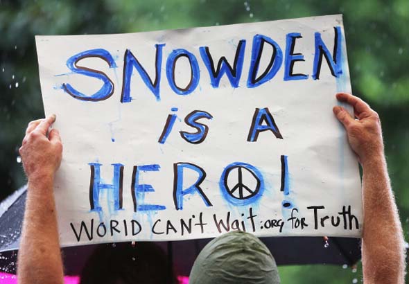 Activists Rally In New York In Support Of NSA Whistleblower Edward Snowden